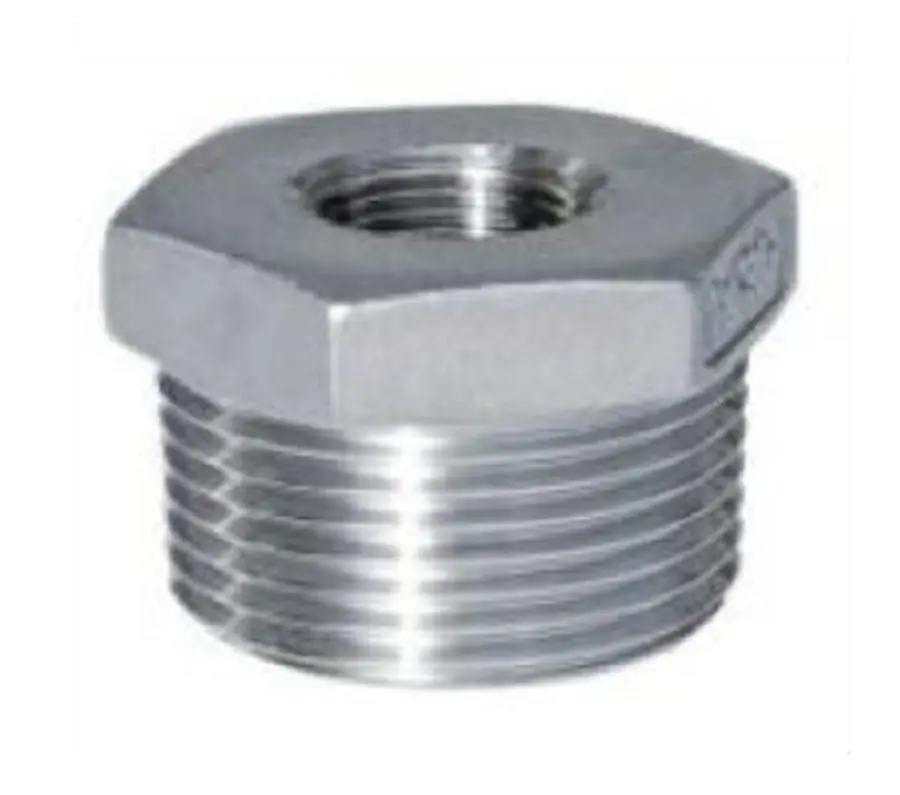 SK0311456-US20260702-105043-0 Merit Brass 33131210 34X12 150# THREADED 304 STAINLESS STEEL HEX BUSHING - Image 1