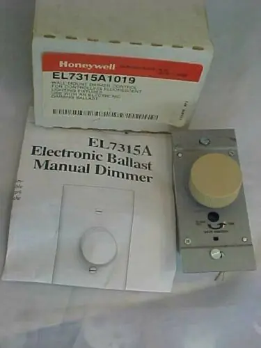 Honeywell EL7315A1019 MANUAL LAMP DIMMER