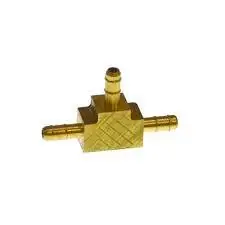 Johnson Controls F-700-74 Tee Coupler 3/8 x 3/8 x 1/4 Inch Brass Barb