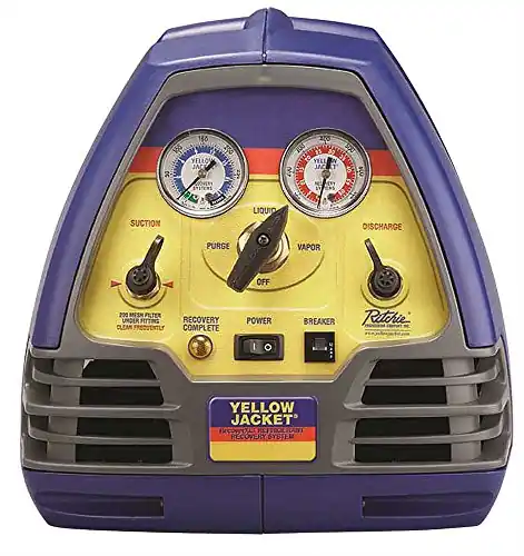 Yellow Jacket 95760 Refrigerant Recovery Machine 1/2 HP 115V
