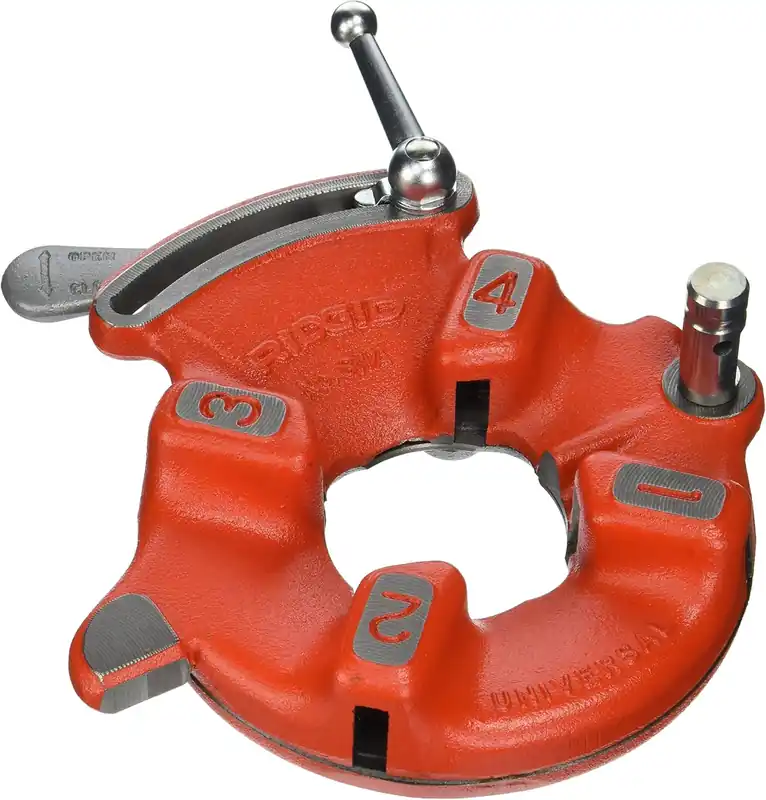 SK0313392-US20260702-105043-0 Ridgid 97065 Universal Quick Opening Right Hand Oiling Die Head, Red - Image 1