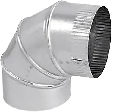 Gray Metal south 5-30-0302 5-30-302 5 in. 30 Gauge Galvanized Steel Adjustable Elbow, 90 Degrees