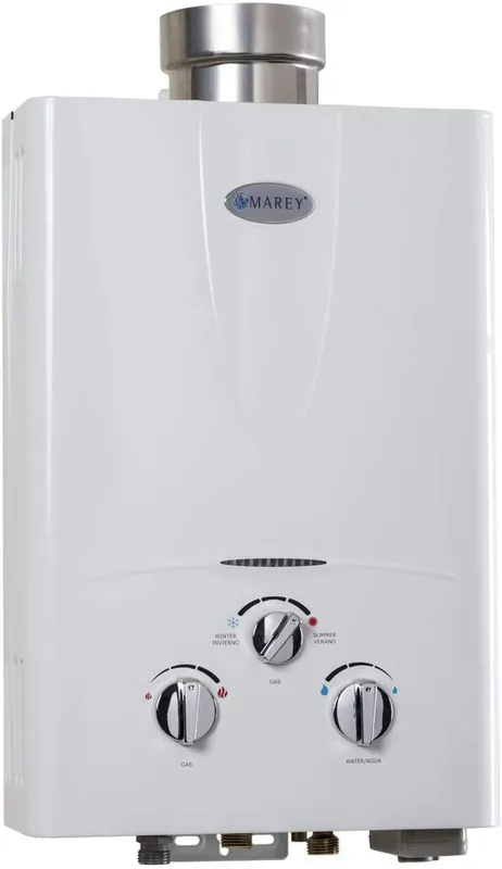 Marey GA10LP 2.64 GPM, 79,200 BTU's LP Gas Flow activated Gas Tankless Water Heater