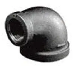 Matco-Norca ZMBLR0100 Malleable Iron Reducing Elbow 1/4 Inch x 1/8 Inch Black