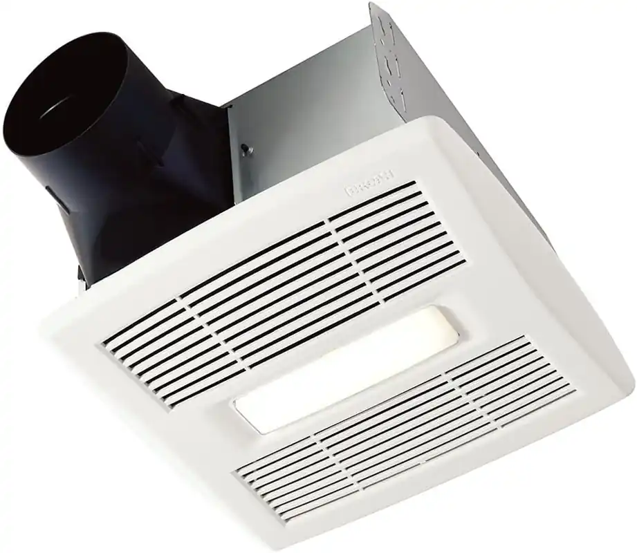 Broan-NuTone AE80BL InVent Single-Speed Ventilation Fan with LED Light 80 CFM 1.5 Sones White