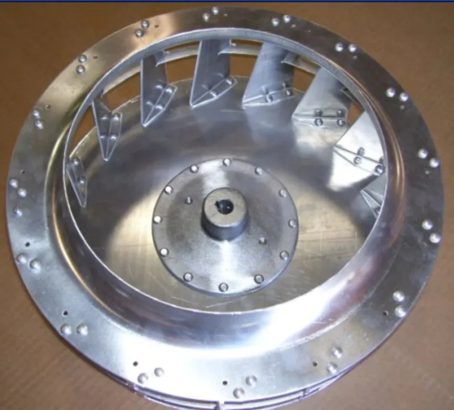 PEMS 1012M Backward Incline Centrifugal Wheel Rated 3450 RPM 10 In Diameter