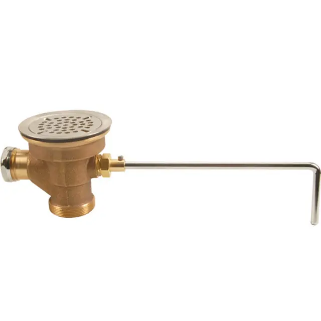 Fisher Mfg - 22438 - Waste,Twist, Brass,W/Ss Valve