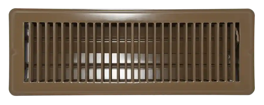 4in x 14in Floor Register Brown Steel