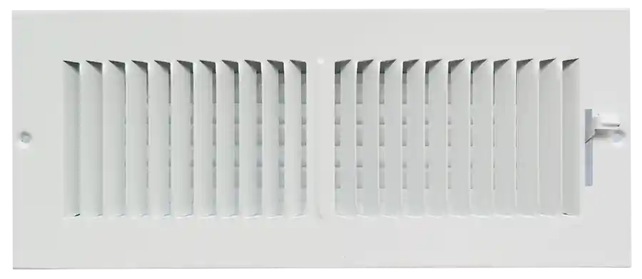 12in x 4in Wall/Ceiling Register 2-Way 1/2in Spaced Fins White