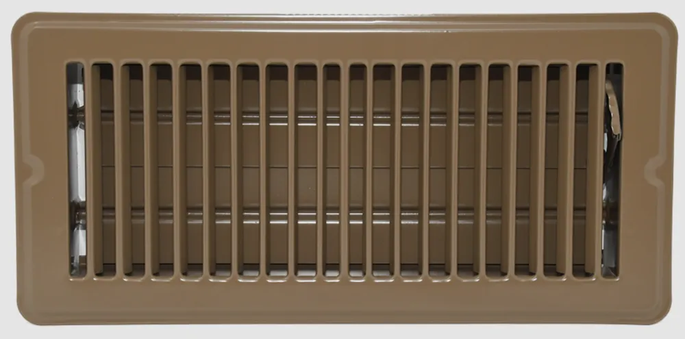 4in x 10in Floor Register Brown Steel