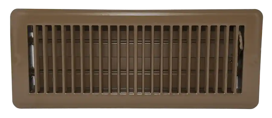 4in x 12in Floor Register Brown Steel