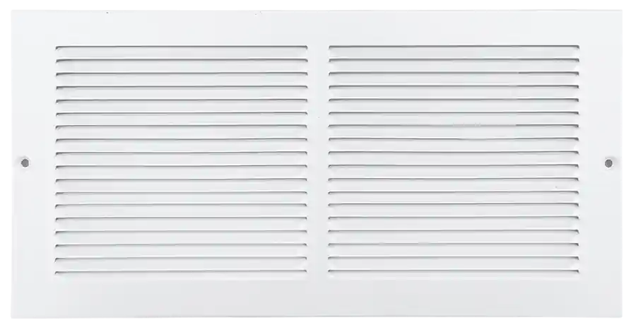 14in x 6in Wall Return Air Grille 1/3in Spaced Fins White Steel
