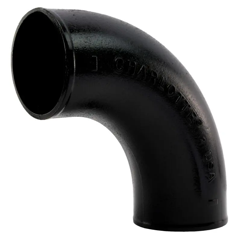 Charlotte Pipe NH-16 5" Cast Iron No Hub Short Sweep 14" Bend 90 Elbow