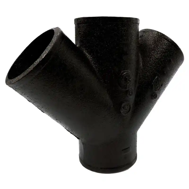 Charlotte Pipe NH-21 4" Cast Iron No Hub Double Wye