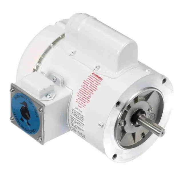 Leeson 114313.00 White Duck  General Purpose Motor, 0.50 HP, 1 Ph, 60 Hz, 115/208-230 V, 1800 RPM, 56C Frame