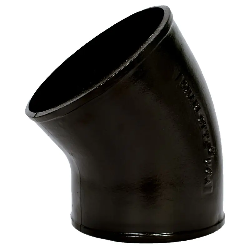 Charlotte Pipe NH-12 10 10" Cast Iron No Hub 18° Bend 45° Elbow