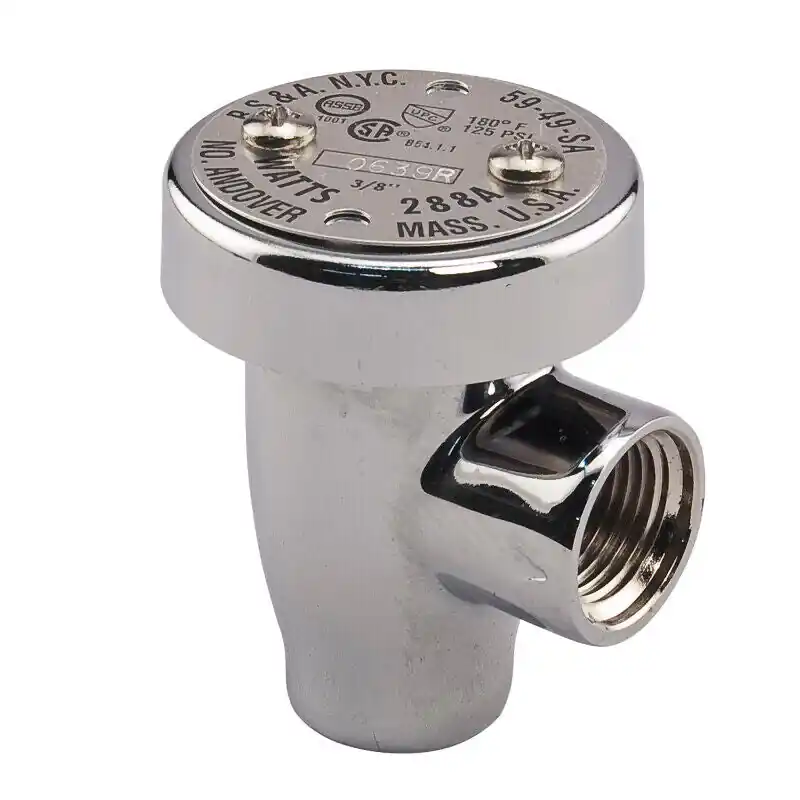 Watts LF288AC 0792052 12 TXT CHROME PLT BRASS HOT & COLD WATER ANTI-SIPHON VACUUM BREAKER LEAD FREE