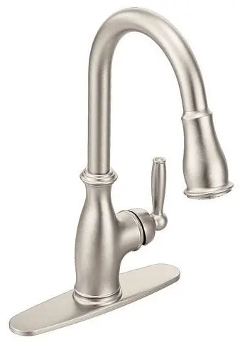 Moen 7185SRS Brantford 1 Handle Pull-Down Kitchen Faucet Power Spot Resist Stainless