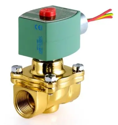 ASCO CONTROLS 8210G001 120/60 110/50 Vac 3/8 NPT. 2 Way N.C. General Purpose Brass Solenoid Valve For Air Water Light Oil