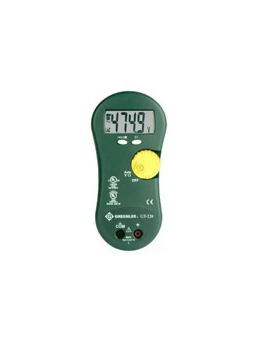 SK0326516-US20260702-105043-0 Greenlee GT-220 1000 VAC/VDC 6000-Count LCD Multi-Function Digital Electrical Tester - Image 1
