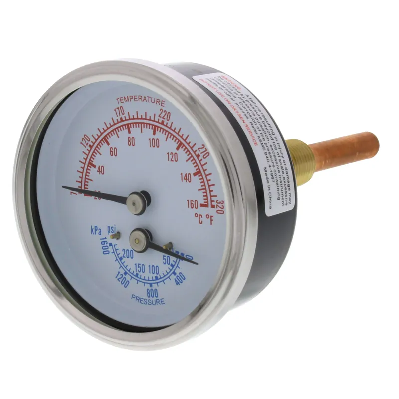 Laars RA0079000 Temperature & Pressure Gauge 70-250F 0-225 psi