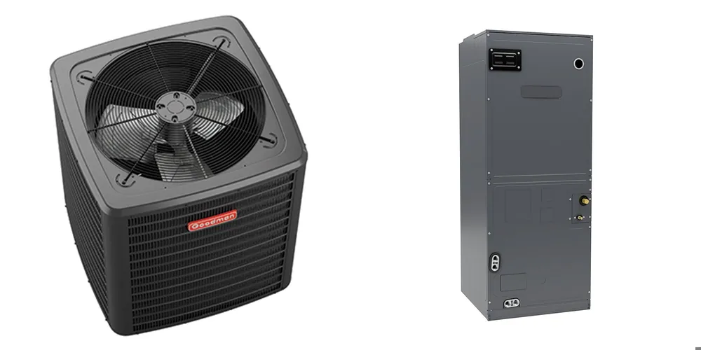 SK0329155-US20260702-105043-0 Goodman - 3 Ton Cooling - Air Conditioner + Variable Speed Air Handler System - 14.5 SEER2 - Image 1