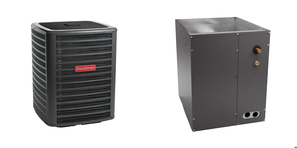 SK0329659-US20260702-105043-0 Goodman - 3.5 Ton Cooling - Air Conditioner + Coil System - 14.3 SEER2 - 21" Coil Width - For Upflow/Downflow Installation - Image 1