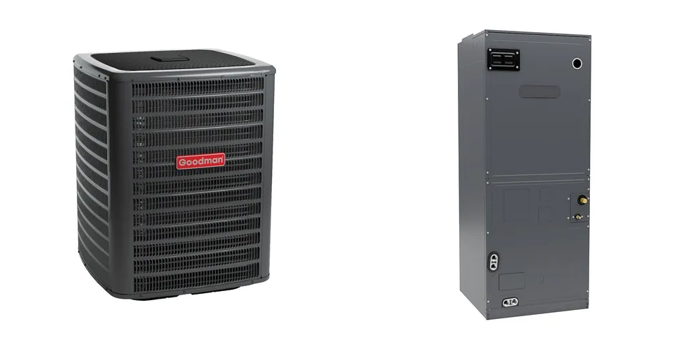 SK0333270-US20260702-105043-0 Goodman - 5.0 Ton Cooling - 59k BTU/Hr Heating - Heat Pump + Air Handler System - 17.0 SEER - 9.5 HSPF - Image 1