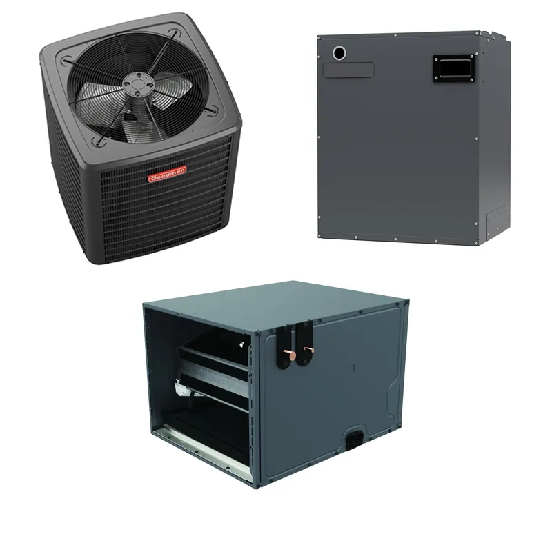 SK0333419-US20260702-105043-0 Goodman - 2 Ton Cooling - Air Conditioner + Variable Speed Air Handler System - 14.5 SEER2 - Image 1