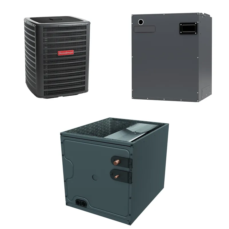 SK0334974-US20260702-105043-0 Goodman - 3.5 Ton Cooling - Air Conditioner + Variable Speed Air Handler System - 15.0 SEER2 - Image 1