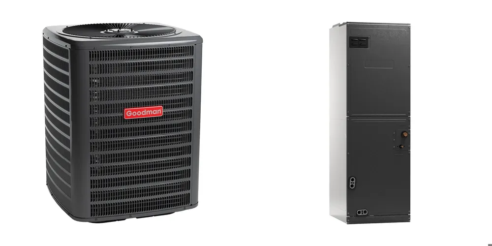 SK0337086-US20260702-105043-0 Goodman - 2.0 Ton Cooling - 23,200 BTU/Hr Heating - Heat Pump + Air Handler System - 15.0 SEER - 8.5 HSPF - Image 1