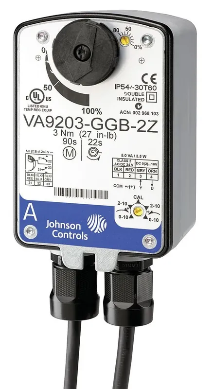 SK0337442-US20260702-105043-0 Johnson Controls VA9203-BGB-2 Electric Spring-Return Ball Valve Actuator 24V - Image 1