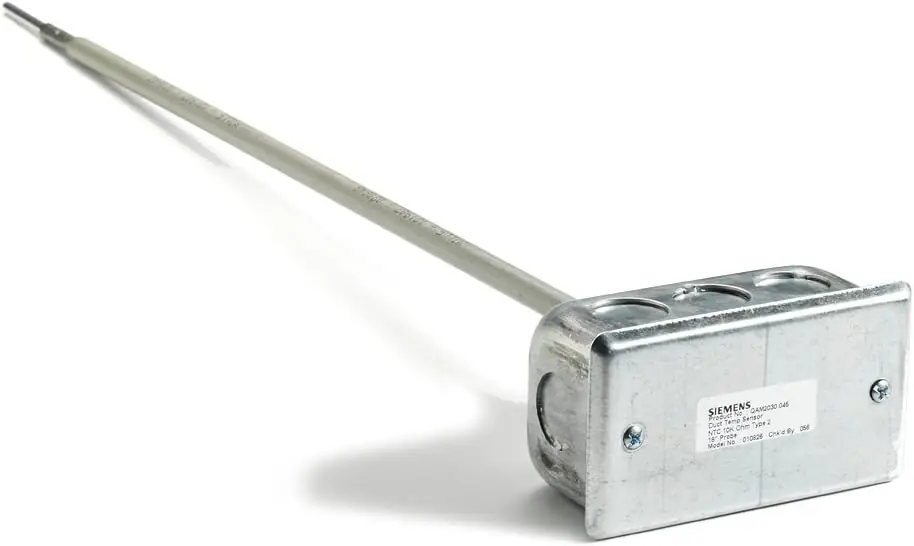 SK0338184-US20260702-105043-0 SIEMENS QAM2030.020 Duct Point Temperature Sensor 8-Inch - 10k Ohm - Image 1