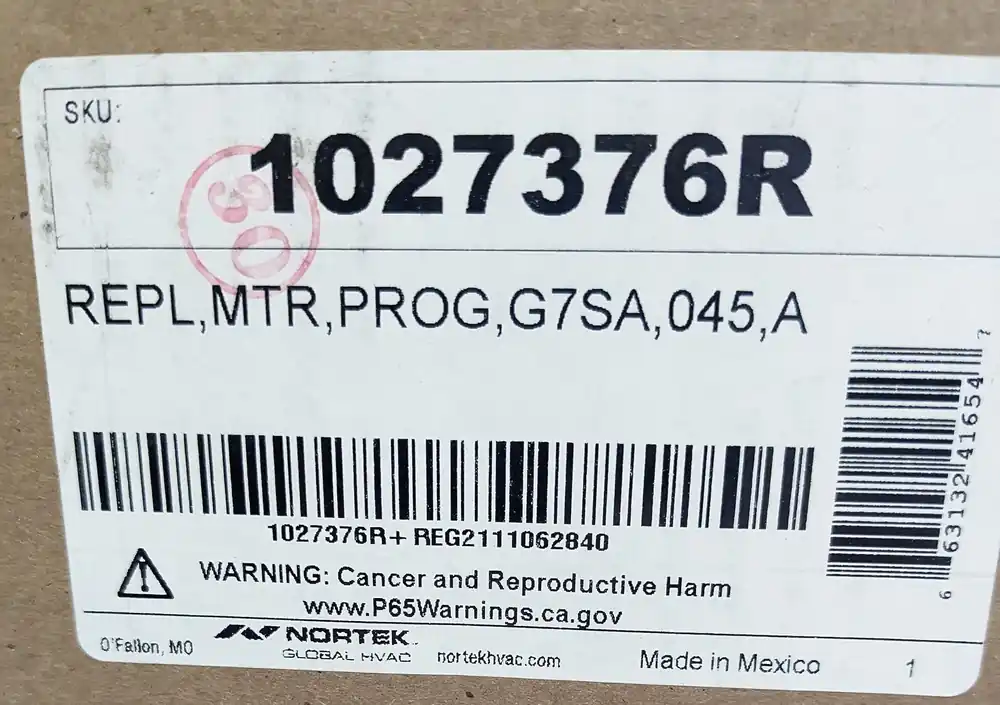SK0338599-US20260702-105043-0 Nordyne 1027376R G7SA 045 Programmed Motor - Image 1